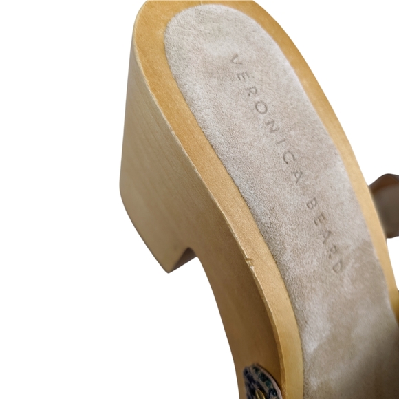 Veronica Beard Hannalee Tan Houndstooth Clog Sandal - Picture 13 of 15